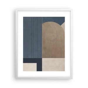 Poster in einem weißen Rahmen - Komposition aus Einfachheit und Rundheit - 40x50 cm