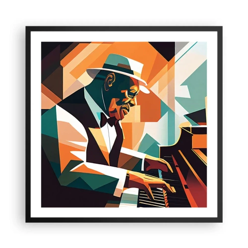 Poster in einem schwarzem Rahmen - Alles vom Jazz - 60x60 cm