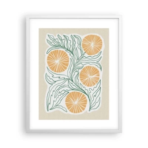 Poster in einem weißen Rahmen - Ethnisch mit einem Hauch von Abstraktion - 40x50 cm