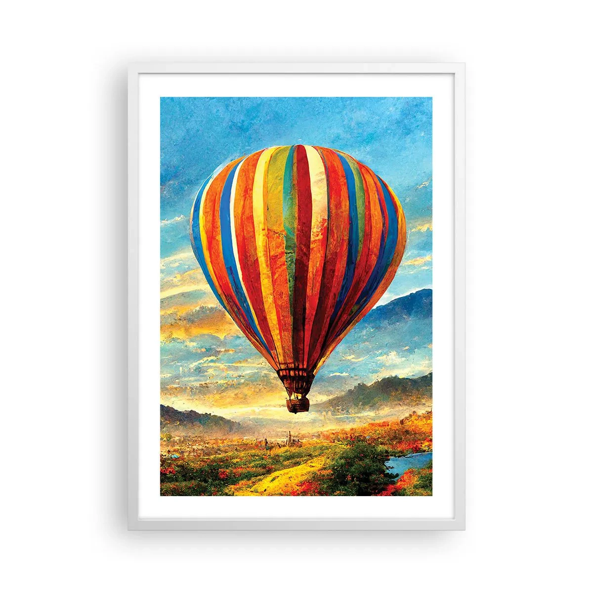 Poster in einem weißen Rahmen - In der Stille sieht man mehr - 50x70 cm