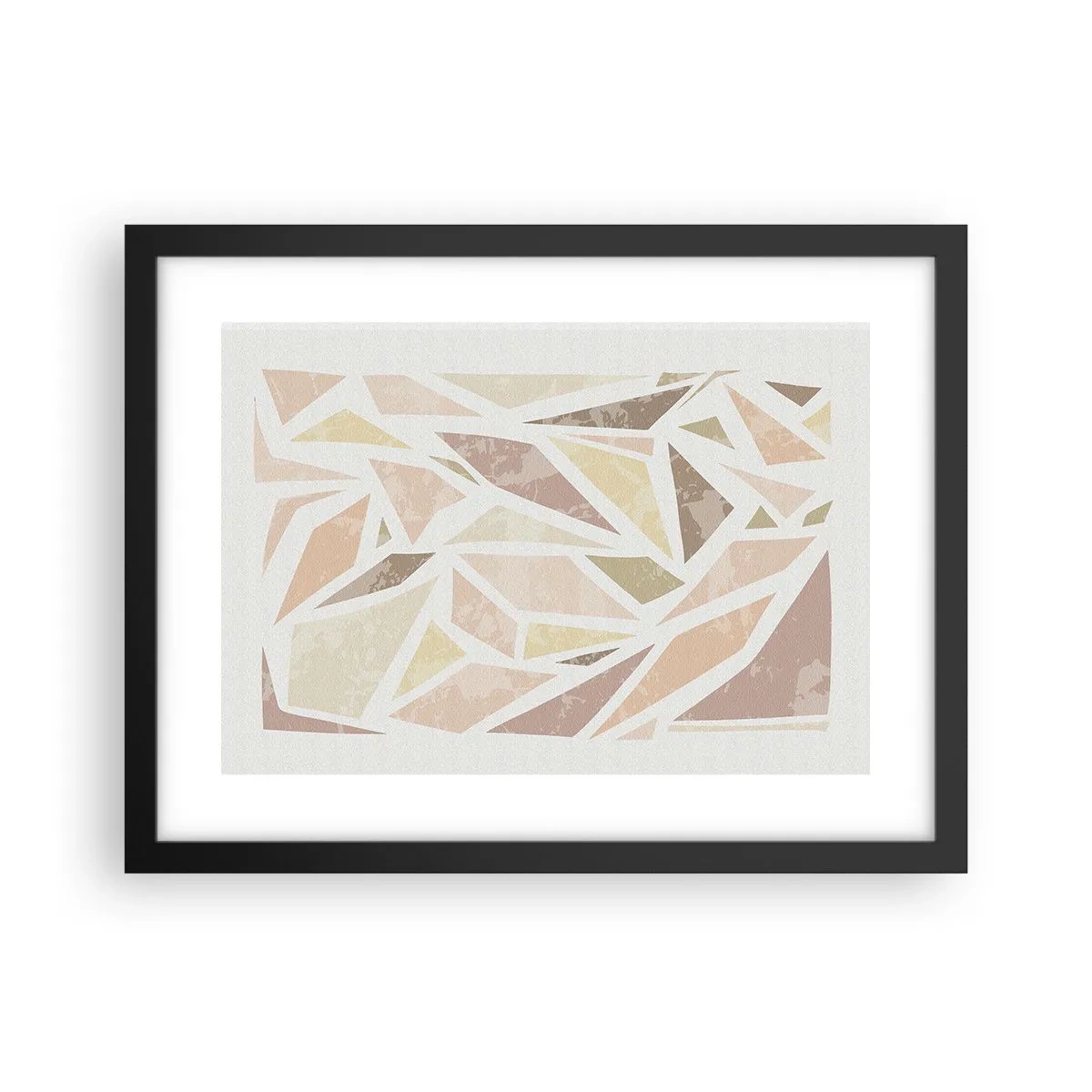 Poster in einem schwarzem Rahmen - Buntglas-Komposition - 40x30 cm