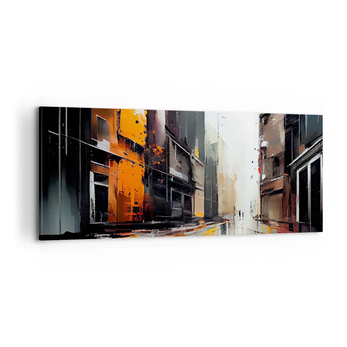 Bild auf Leinwand - Leinwandbild - Regnerischer Tag - 100x40 cm