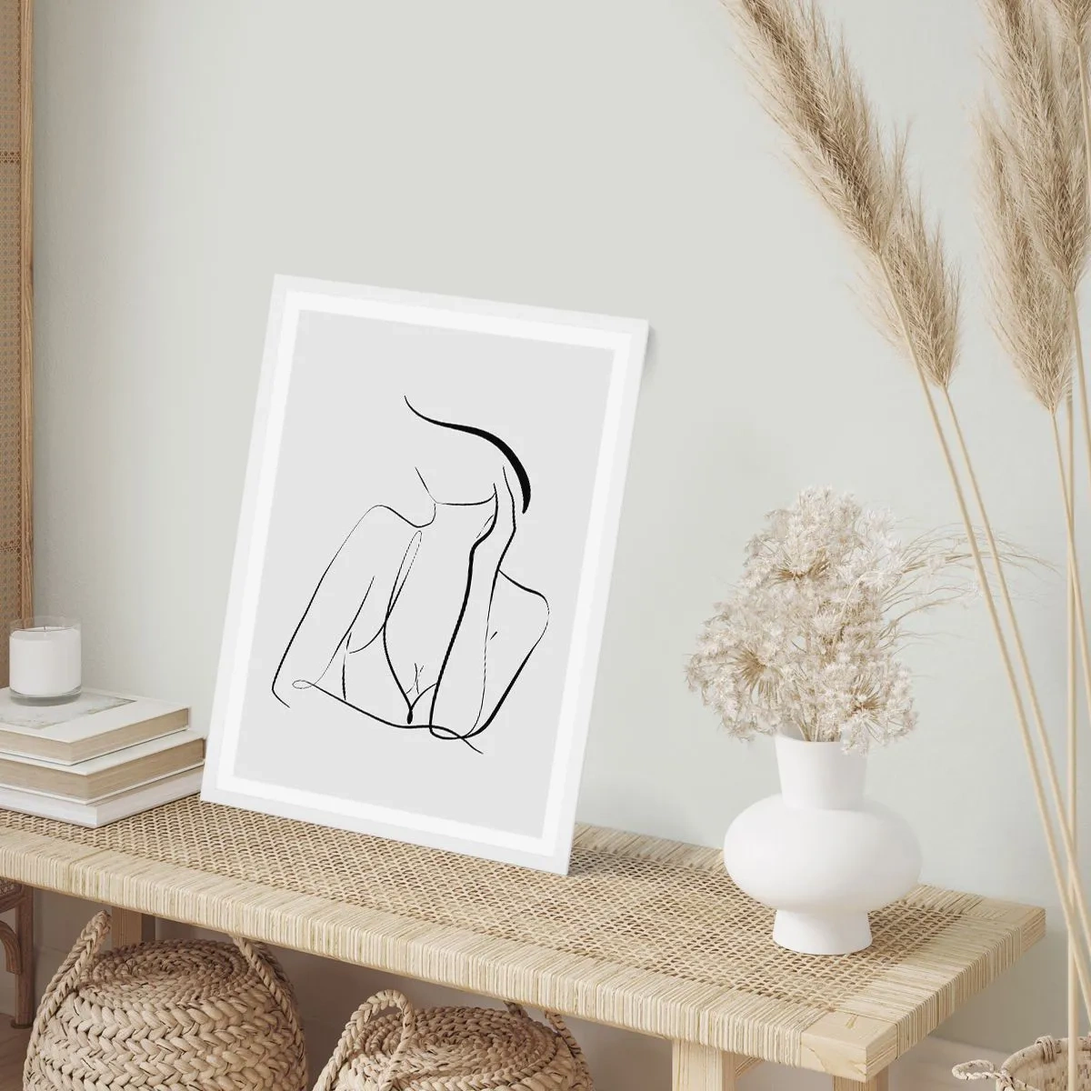 Poster in einem weißen Rahmen - Auf der Traumwelle - 50x70 cm