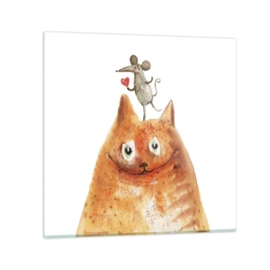 Glasbild - Bild auf glas - Paradoxien der Liebe - 70x70 cm