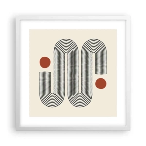 Poster in einem weißen Rahmen - Vom Anfang bis zum Ende - 40x40 cm