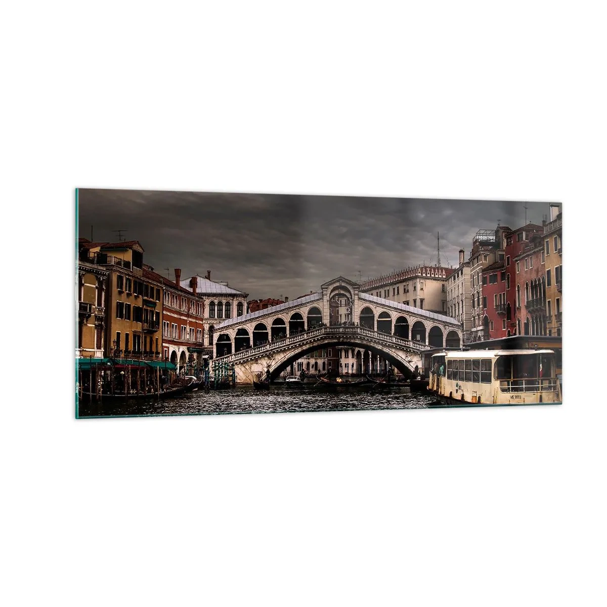 Glasbild - Bild auf glas - Das Versprechen eines venezianischen Abends - 100x40 cm