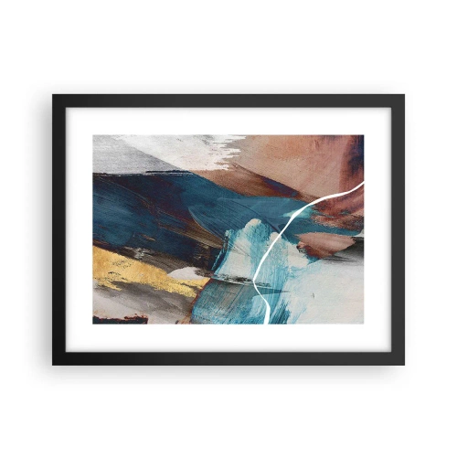 Poster in einem schwarzem Rahmen - Großzügig und mit Energie - 40x30 cm