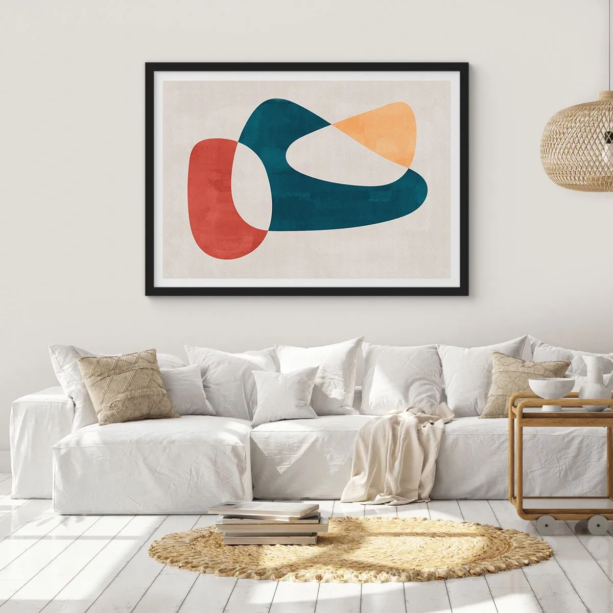 Poster in einem schwarzem Rahmen - Einflüsse und Metamorphosen - 50x40 cm