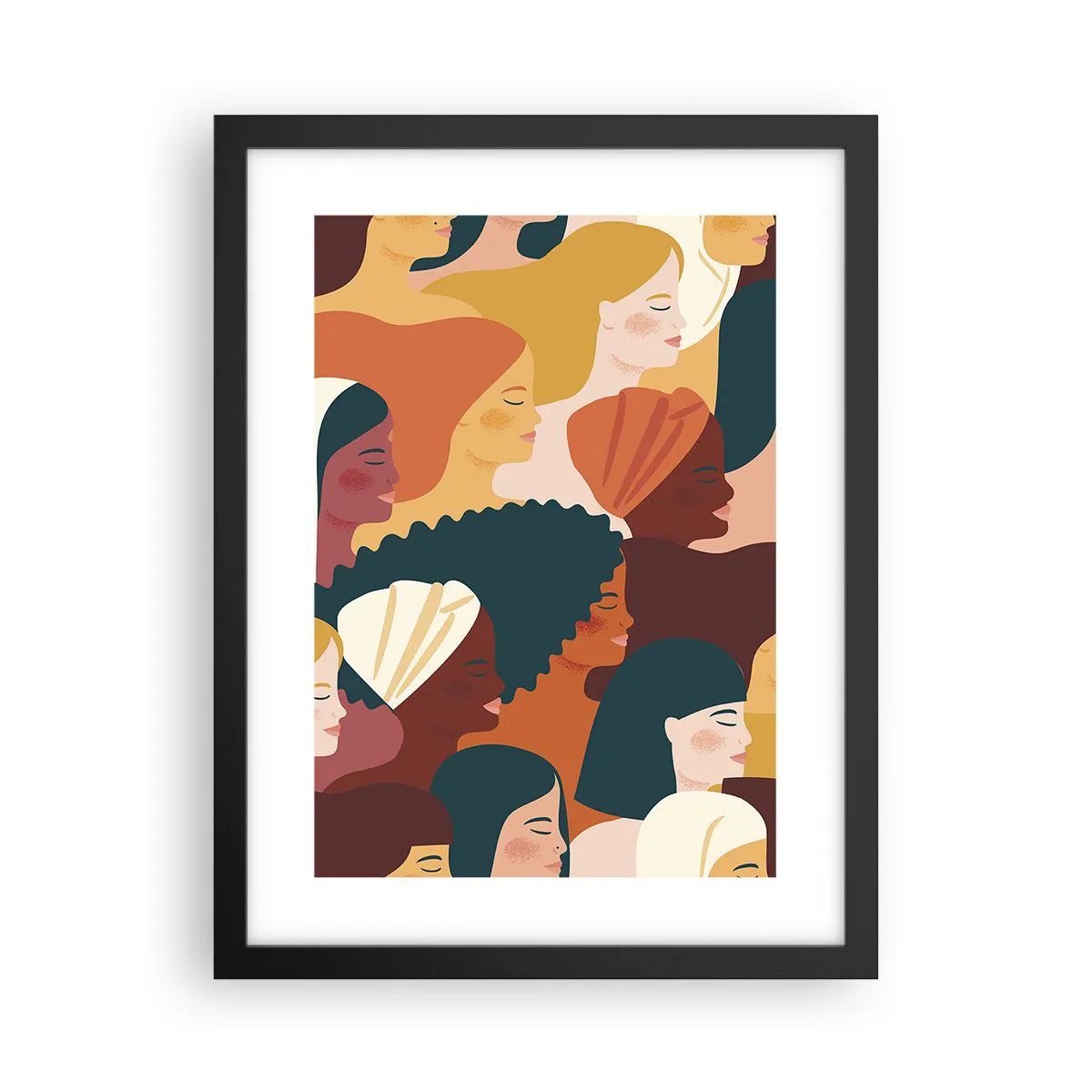 Poster in einem schwarzem Rahmen - Nur Weiblichkeit - 30x40 cm