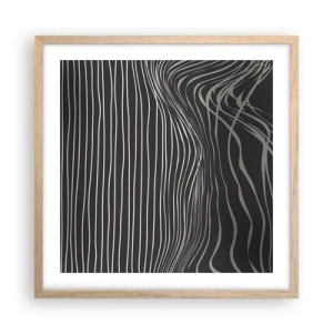 Poster in einem Rahmen aus heller Eiche - Rhythmus und Akzent - 50x50 cm