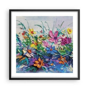 Poster in einem schwarzem Rahmen - Überhaupt kein Stillleben - 50x50 cm