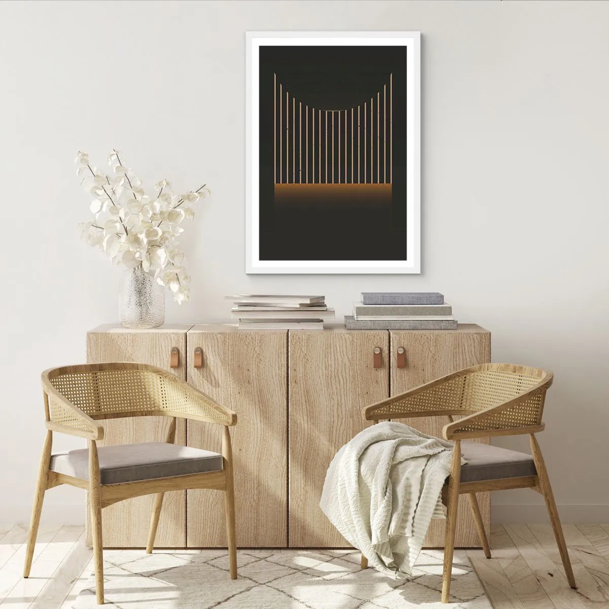 Poster in einem weißen Rahmen - Die Dunkelheit erkunden - 40x50 cm