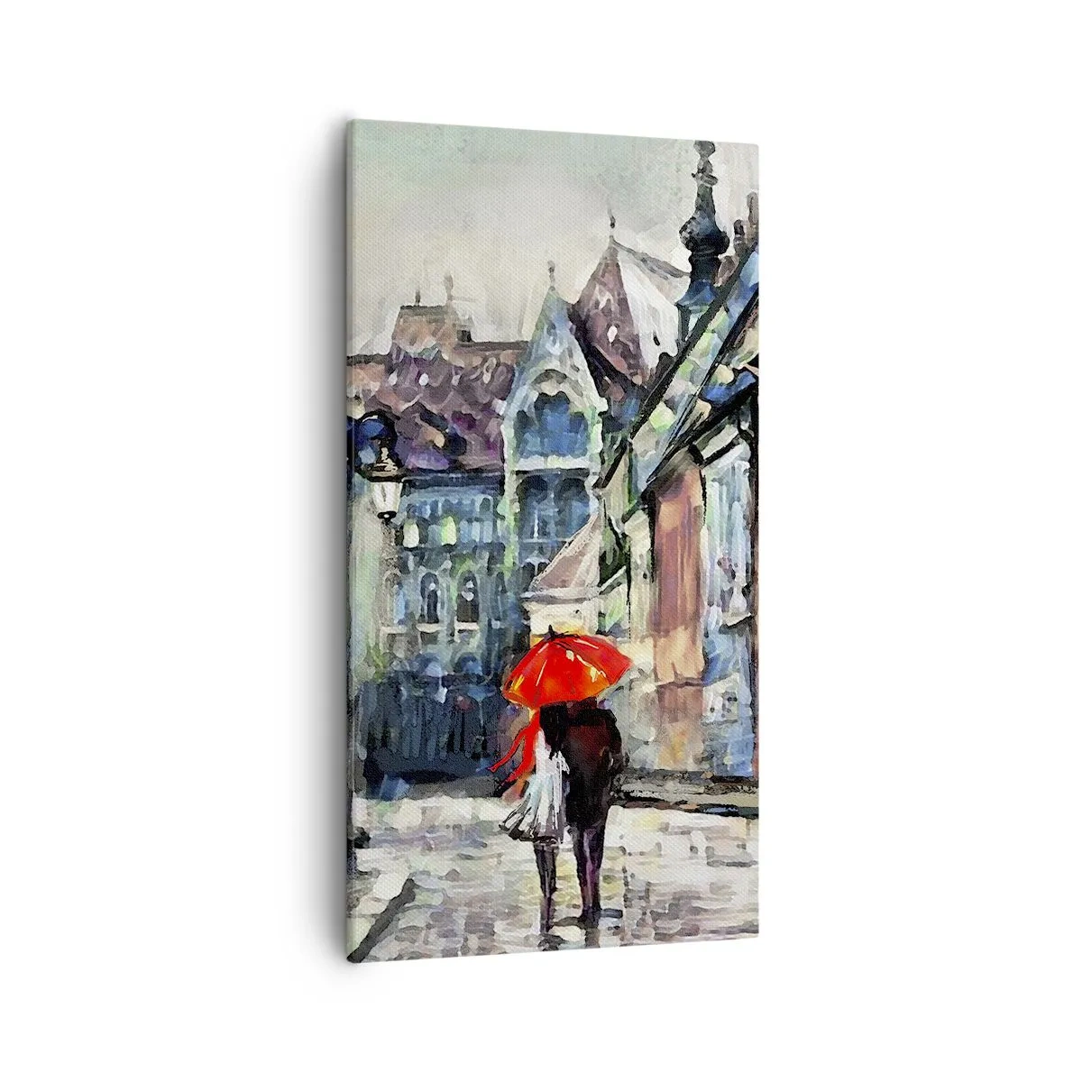 Bild auf Leinwand - Leinwandbild - Regen für Zwei - 55x100 cm