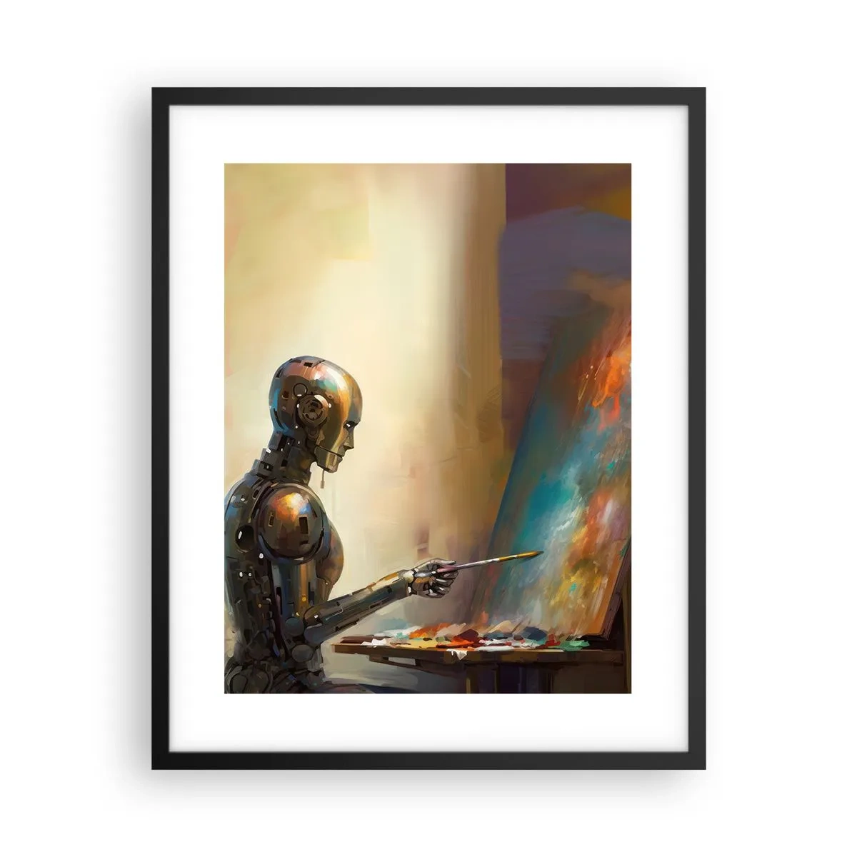 Poster in einem schwarzem Rahmen - Die Kunst der Zukunft - 40x50 cm