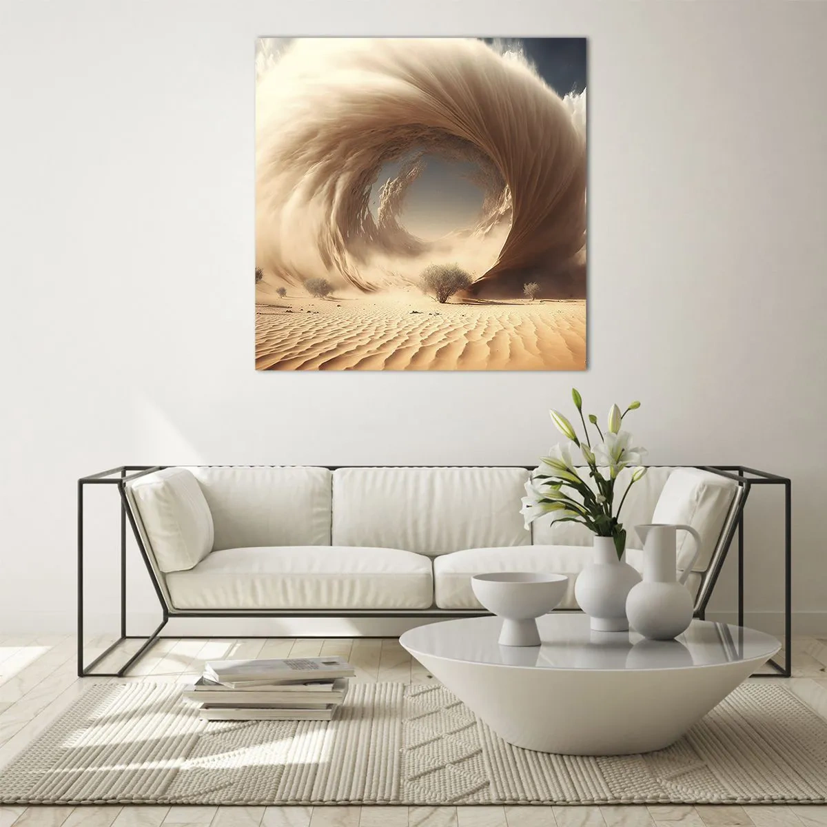 Glasbild - Bild auf glas - Geöffnetes Portal - 60x60 cm