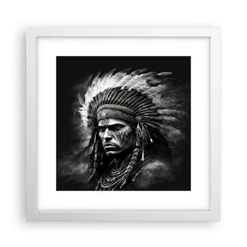 Poster in einem weißen Rahmen - Anführer und Krieger - 30x30 cm