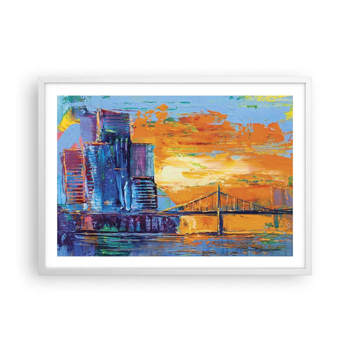 Poster in einem weißen Rahmen - Kultur und Natur - 70x50 cm