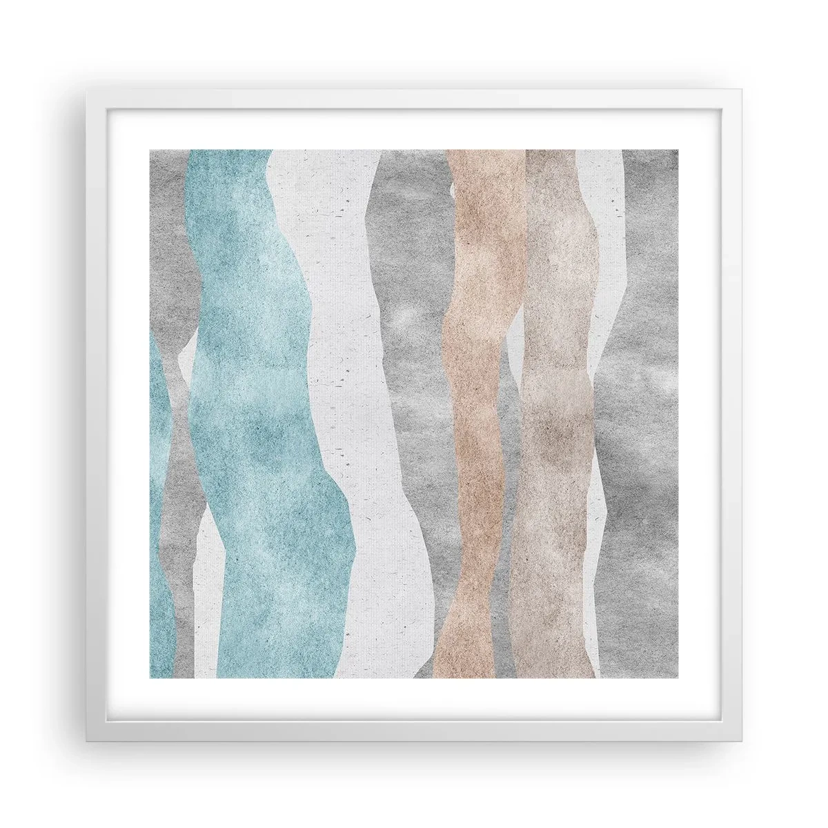 Poster in einem weißen Rahmen - Studie über Nähe - 50x50 cm