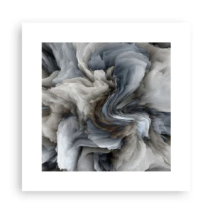 Poster - Stein und Blume - 30x30 cm