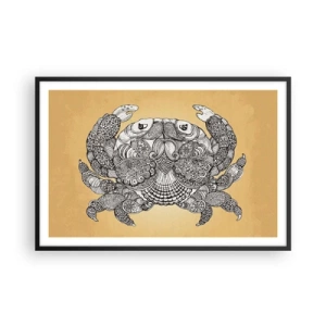 Poster in einem schwarzem Rahmen - Geschichten von Mr. Krabs - 91x61 cm