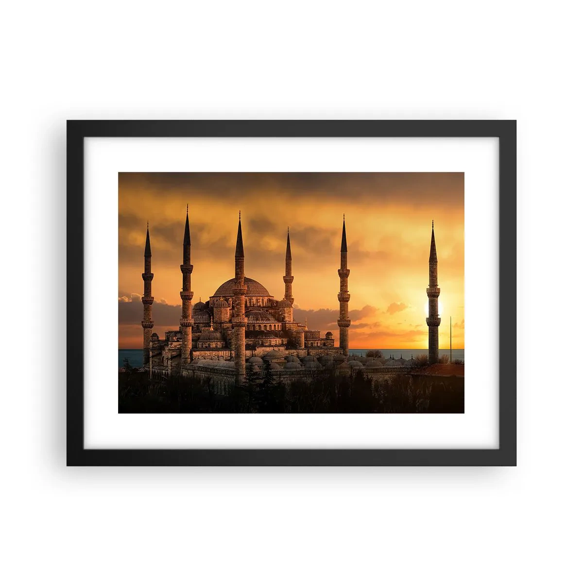 Poster in einem schwarzem Rahmen - Gott ist großartig - 40x30 cm