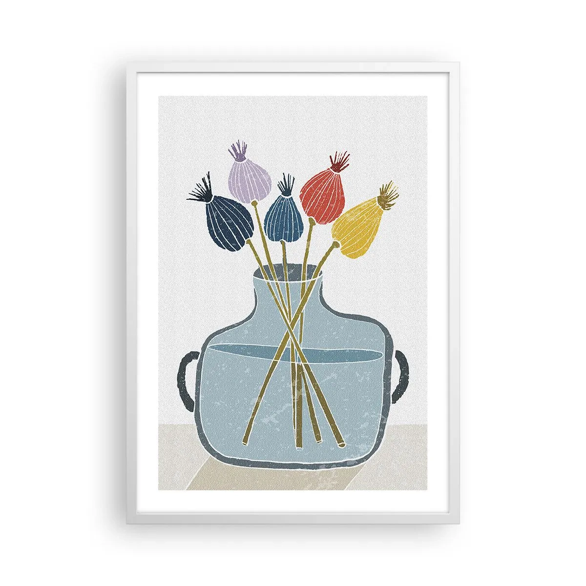 Poster in einem weißen Rahmen - Es ist mucksmäuschenstill - 50x70 cm