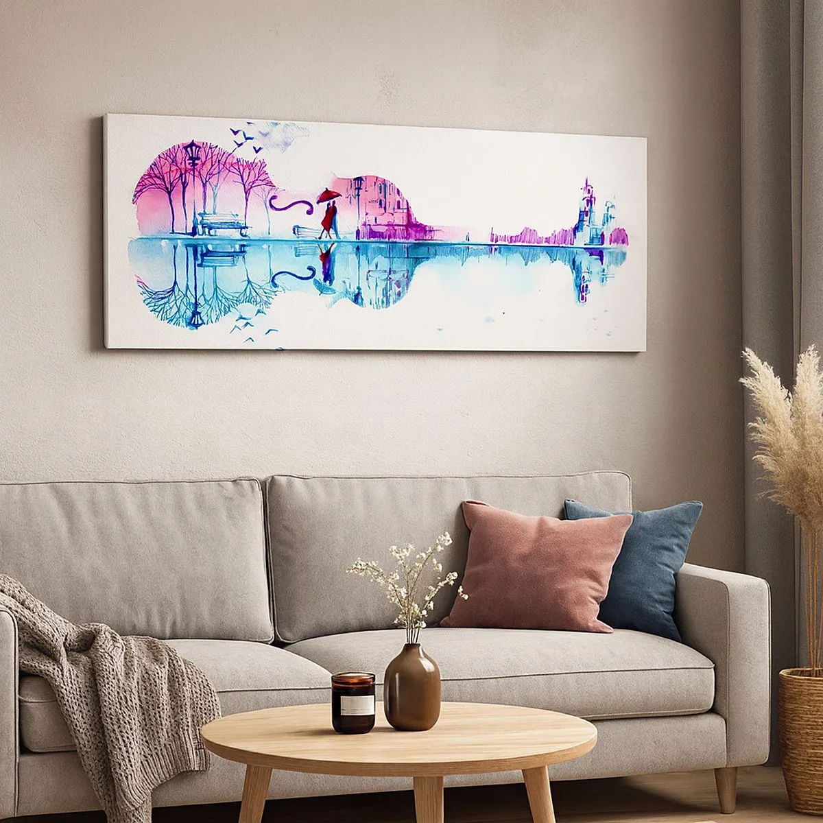 Bild auf Leinwand - Leinwandbild - Ich bringe dir ein paar Regenbögen - 100x40 cm