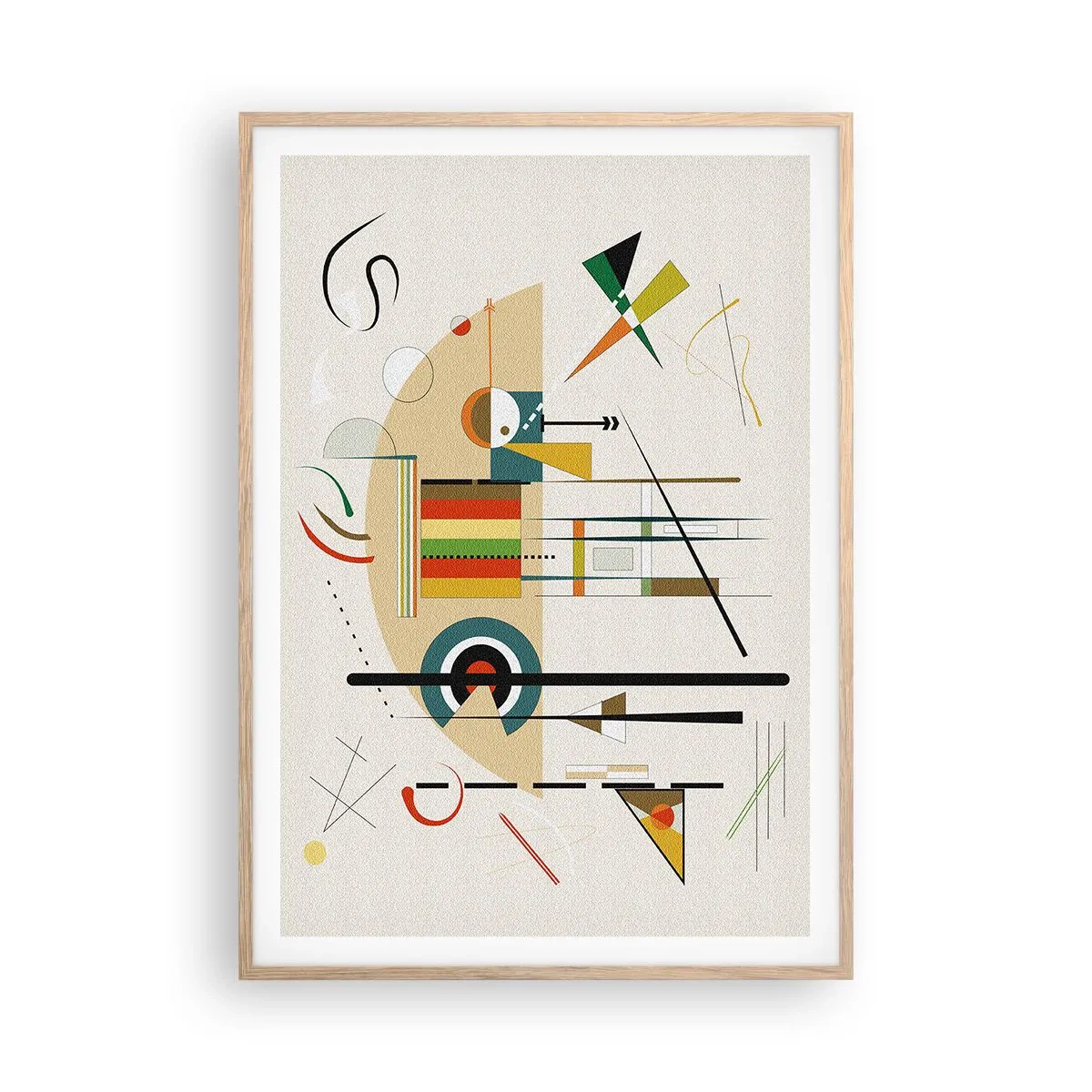 Poster in einem Rahmen aus heller Eiche - Und die Welt lacht - 70x100 cm