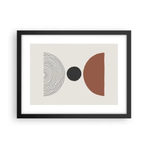 Poster in einem schwarzem Rahmen - Das Zentrum der Aufmerksamkeit - 40x30 cm