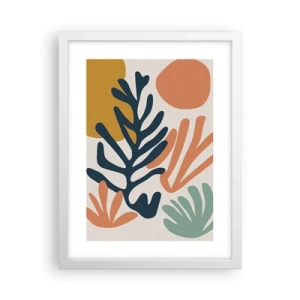 Poster in einem weißen Rahmen - Korallenmeere - 30x40 cm