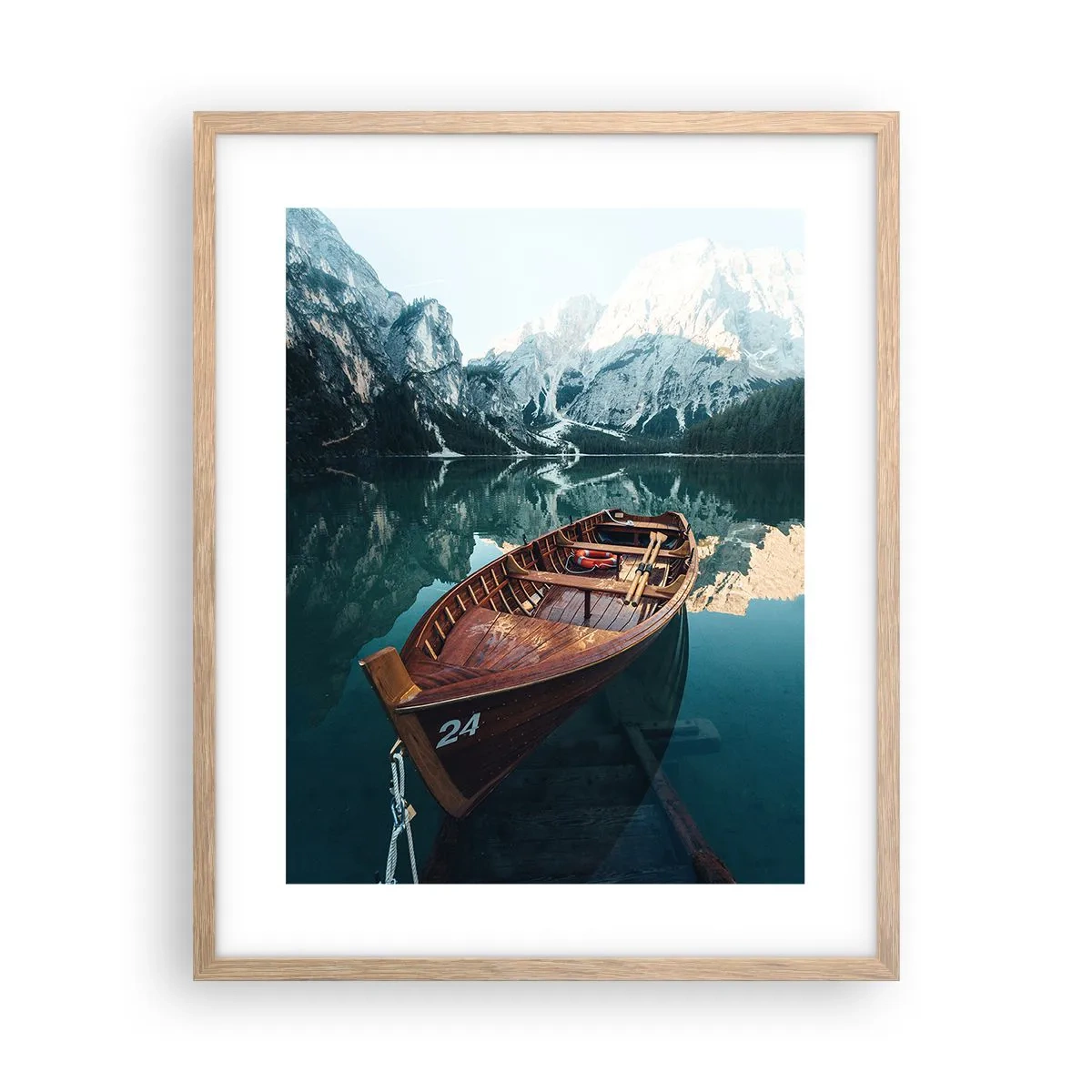 Poster in einem Rahmen aus heller Eiche - Wie auf Glas gemalt - 40x50 cm