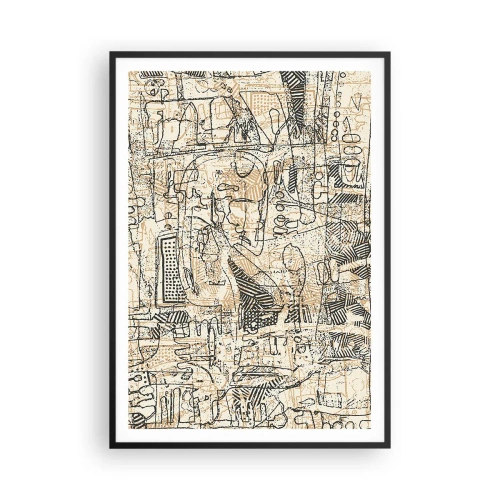 Poster in einem schwarzem Rahmen - Es wartet darauf, entschlüsselt zu werden - 70x100 cm