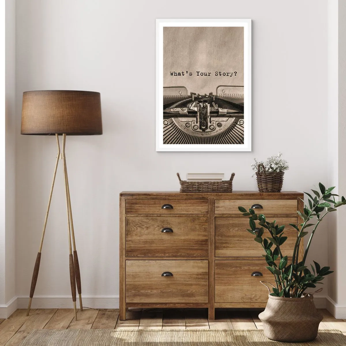 Poster in einem weißen Rahmen - Erzähl es mir - 61x91 cm