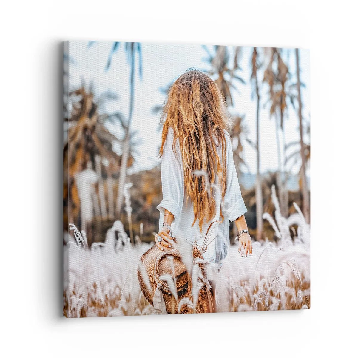 Bild auf Leinwand - Leinwandbild - Geboren aus Grasflaum - 30x30 cm