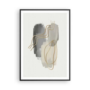 Poster in einem schwarzem Rahmen - Dauer und Bewegung - 70x100 cm