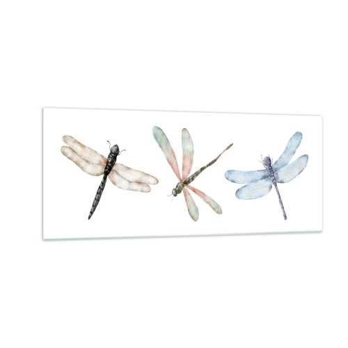 Glasbild - Bild auf glas - Schwerelose Libellen - 100x40 cm