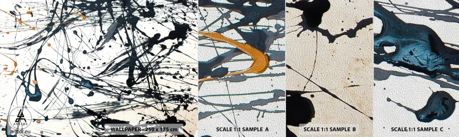 Fototapeten Muster Premium Sand - Expressionistische Abstraktion - Abstraktion, Stück, Künstlerisch - 100x30 cm