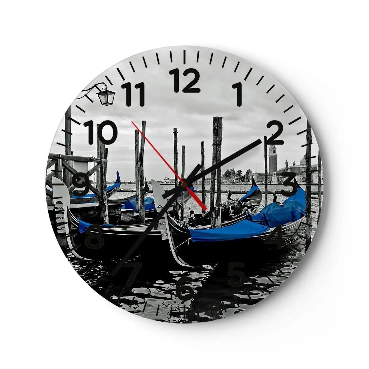 Wanduhr - Glasuhr - Nachdenkliches Venedig - 30x30 cm