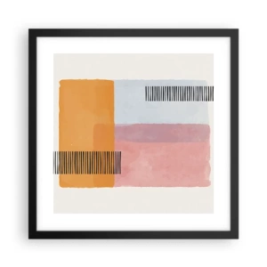 Poster in einem schwarzem Rahmen - Von Ecke zu Ecke - 40x40 cm