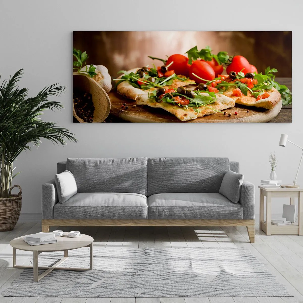 Glasbild - Bild auf glas - Direkt vom Herd und aus dem Garten - 100x40 cm