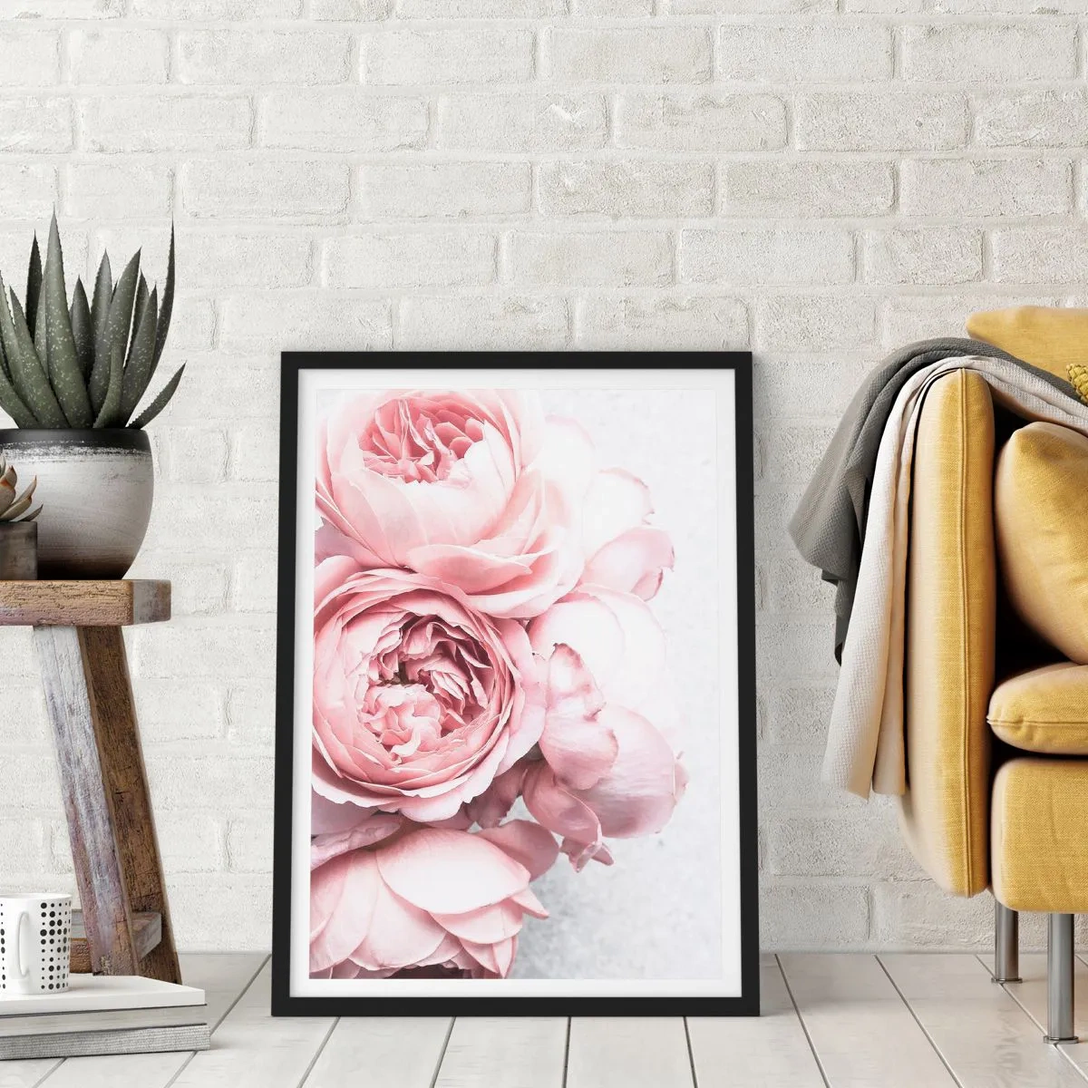 Poster in einem schwarzem Rahmen - Für Romantiker - 61x91 cm