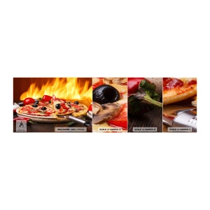Fototapeten Muster Selbstklebend Deluxe Sticker - Aus Italien mit Liebe - Gastronomie, Pizza, Italien - 100x30 cm