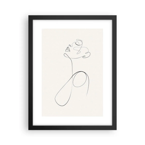 Poster in einem schwarzem Rahmen - Versunken in Träumen - 30x40 cm