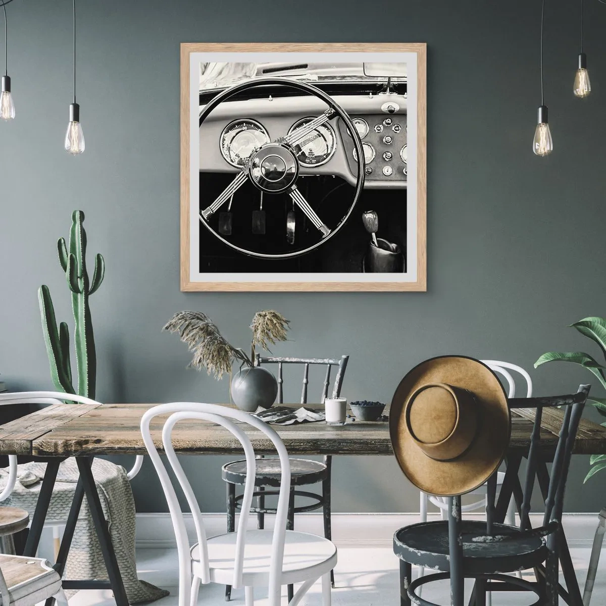 Poster in einem Rahmen aus heller Eiche - Ein Sammlertraum - 40x40 cm