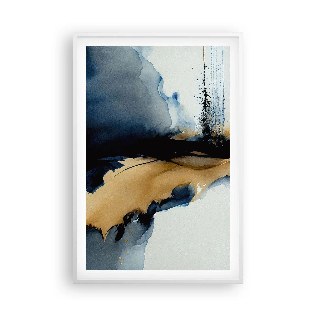 Poster in einem weißen Rahmen - Hinter dem Vorhang - 61x91 cm