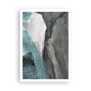 Poster - Abstraktion: Felsen und Eis - 70x100 cm