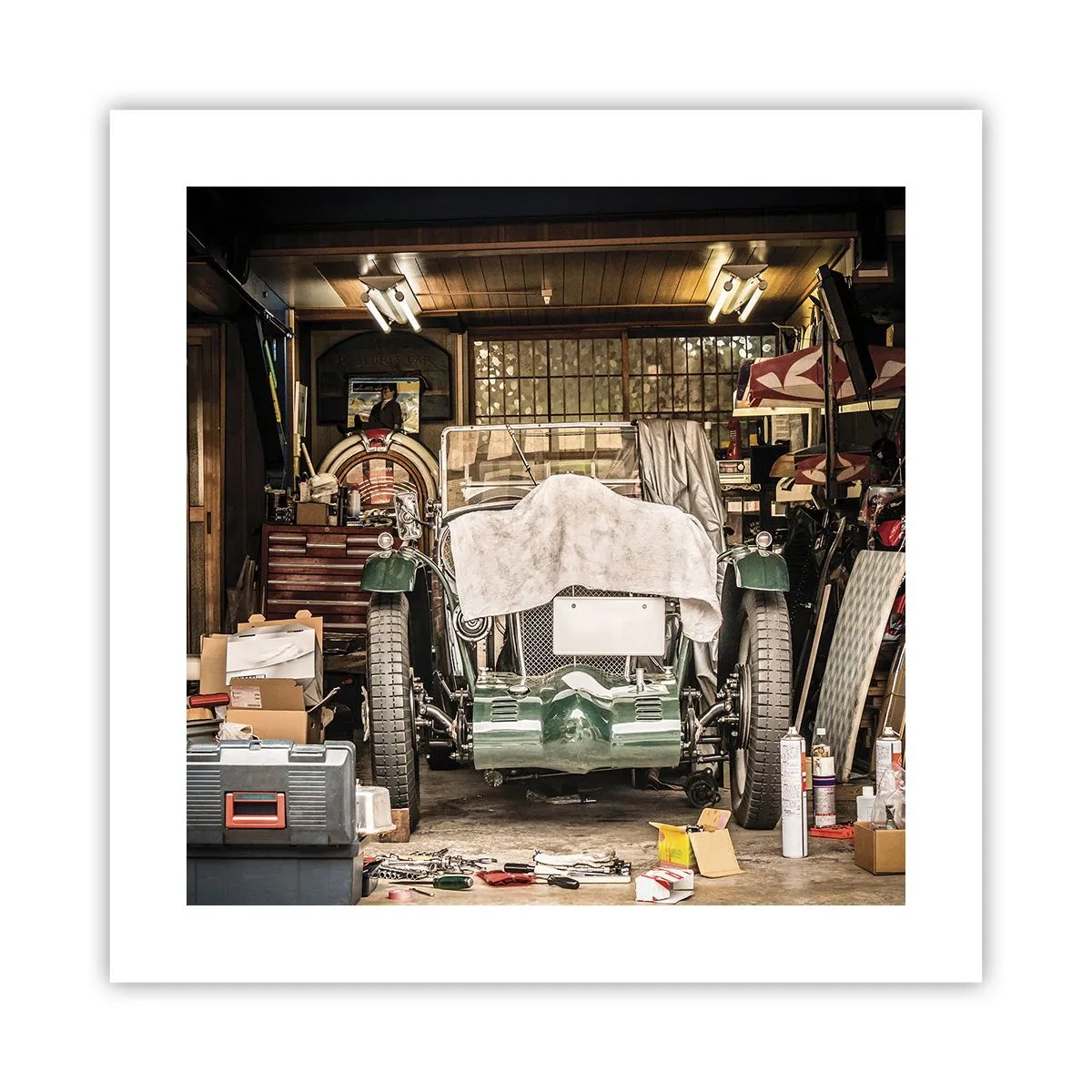 Poster - Zurück in die Vergangenheit - 40x40 cm