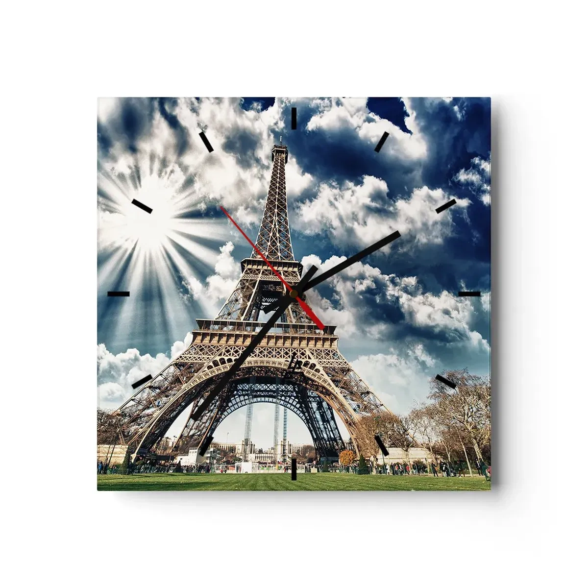 Wanduhr - Glasuhr - Die Einzige unter der Sonne - 40x40 cm