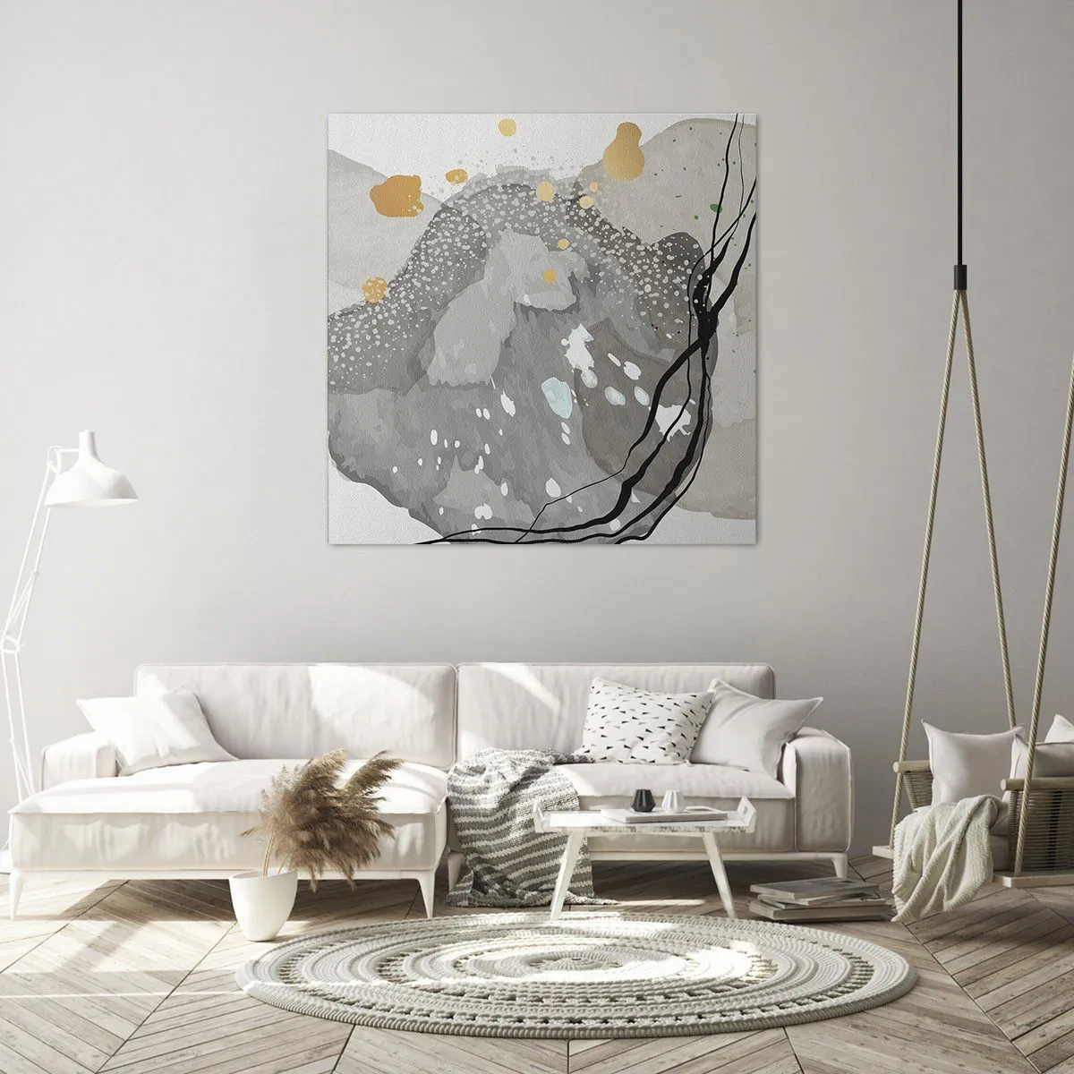 Bild auf Leinwand - Leinwandbild - Organische Komposition - 70x70 cm