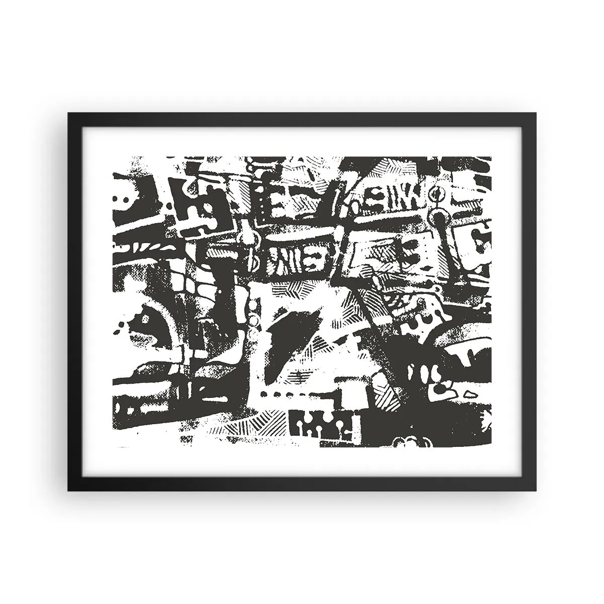 Poster in einem schwarzem Rahmen - Ordnung oder Chaos? - 50x40 cm